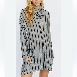Intimately Free People ‘he wishes' Pullover Sweater Striped Oversized Tunic, XS